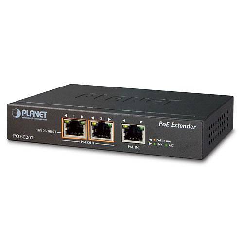 Planet Pl-Poe-E202 1-Port 802.3At Poe+ <-> 2-Port 802.3Af/At Gigabit Poe+ Sinyal Uzatma Cihaz