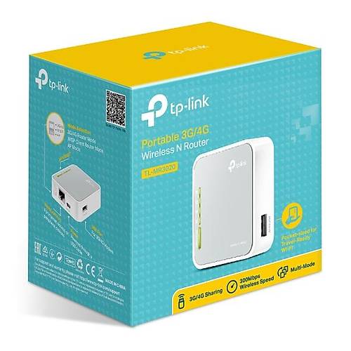 Tp-Lnk 150Mbps Tanabilir 3G N Router (Tl-Mr3020)