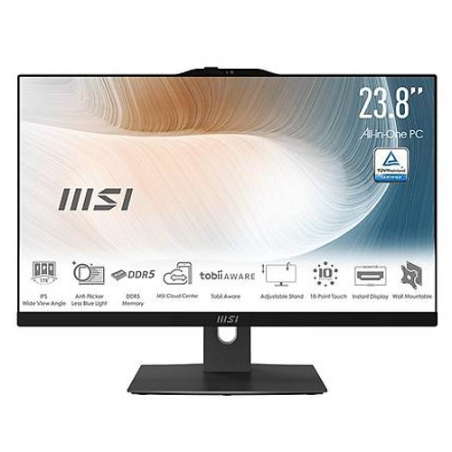 MSI MODERN AM242TP 1M-1677XTR 23.8 FHD 16:9 (1920X1080) CORE 5 120U 8GB DDR5 512GB SSD FDOS DOKUNMATIK SIYAH AIO PC