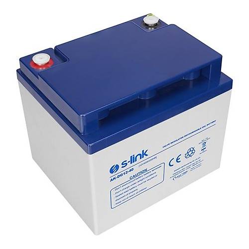 S-Link Ak-Dg12-40 12V 40Ah Nano Silikon Jel Ak