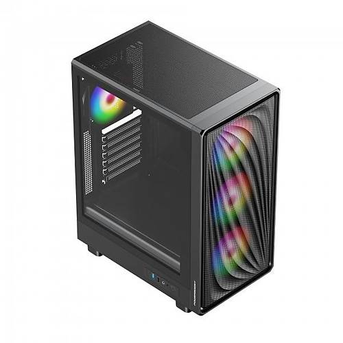 POWERBOOST PB-A5065B 650W 80+ BRONZE MESH �N PANEL 4XARGB FAN+USB3.0 GAMING ATX KASA SIYAH