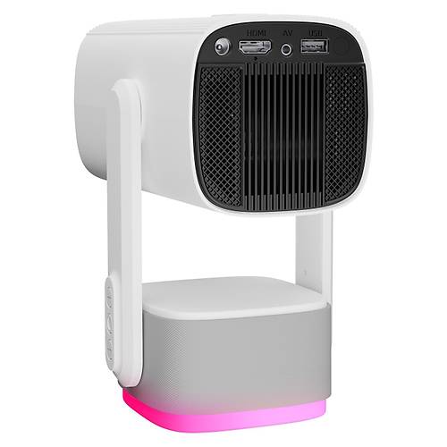 Everest PJ08 5200 MAH Otomatik Odaklama 5200 Lmen Android 11 Ekran Yanstmal Rainbow HD 720P HD 4K Destekli Projeksiyo