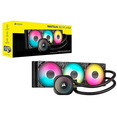 CORSAIR 360MM NAUTILUS 360 RS CW-9060093-WW AM5-1851P RGB SIVI SOUTMALI LEMC FANI