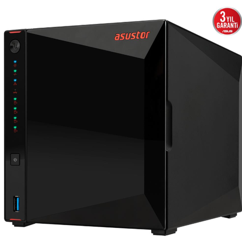 ASUSTOR AS5404T-8GB CELERON N5105-8GB RAM-2-diskli Nas Sunucu (Disksiz)