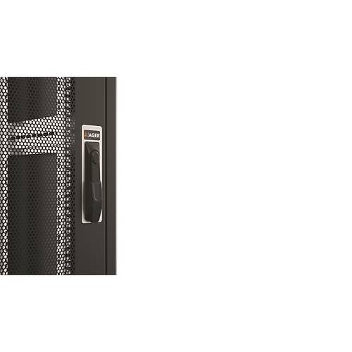 Ager 36U 800X800Mm Dikili Tip Siyah Kabinet Vega Basic Ag-Vb36U8080S1 Cam Kapak