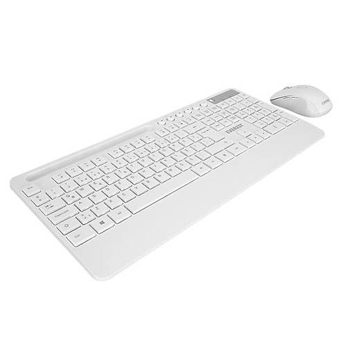 EVEREST KM-9676 Beyaz Multimedya Tablet-Telefon Standl� Klavye + Mouse Set