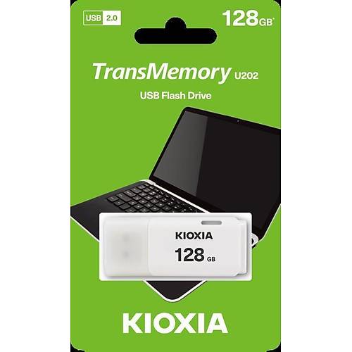 KIOXIA 128GB USB 2.0 U202 Beyaz Tanabilir Bellek