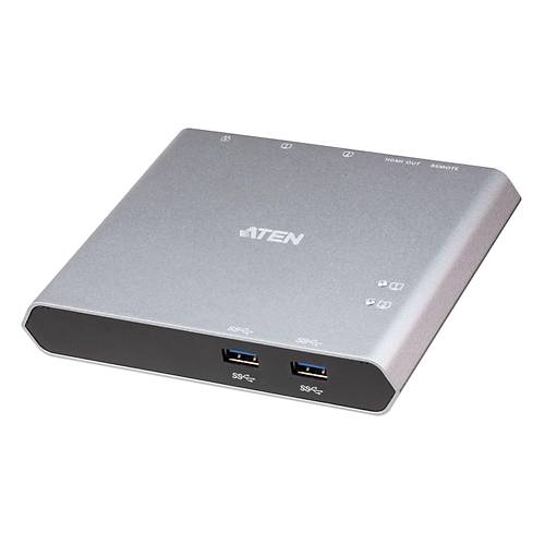 Aten Aten-Us3310  2-Port 4K Hdm Usb-C Kvm Dock Switch, Power Pass-Through zellikli