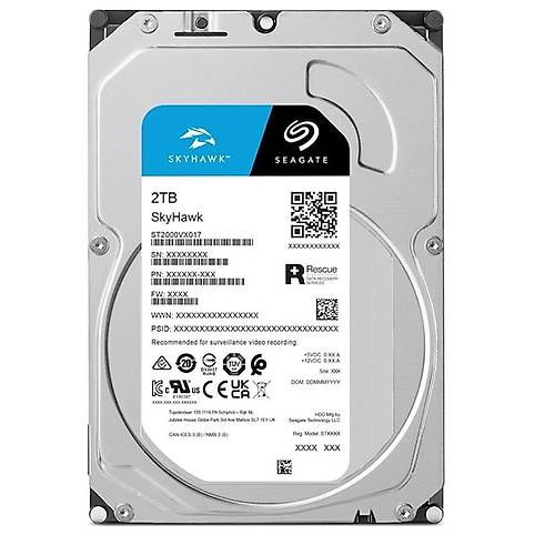Seagate 3.5 Skyhawk 2Tb 5900Rpm 256Mb Sata3 Güvenlik Hdd St2000Vx017 (7-24)