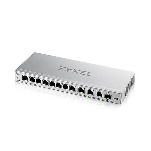 ZYXEL XGS1250-12 V2 12 PORT GIGABIT WEBMANAGED 8PORT 1G + 3-PORT MULTIGIG 1-2.5-5-10G + 1-PORT SFP+ SWITCH