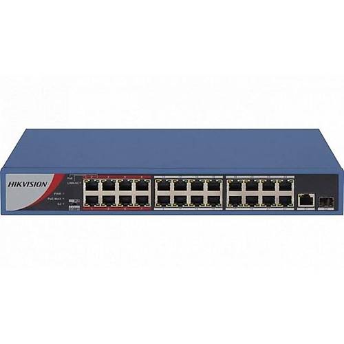 Hkvson 24Port 370W Full Poe Ds-3E0326P-E(C) 10-100 2X Uplnk-2X Sfp Ynetilemez Switch Rackmount