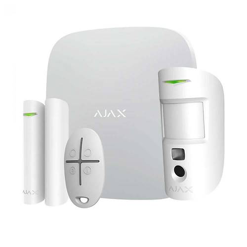 Ajax Hub Kit-Starterkit Plus 25 Bölge Gsm+Gprs Kablosuz Alarm Seti Keypad Yok Beyaz