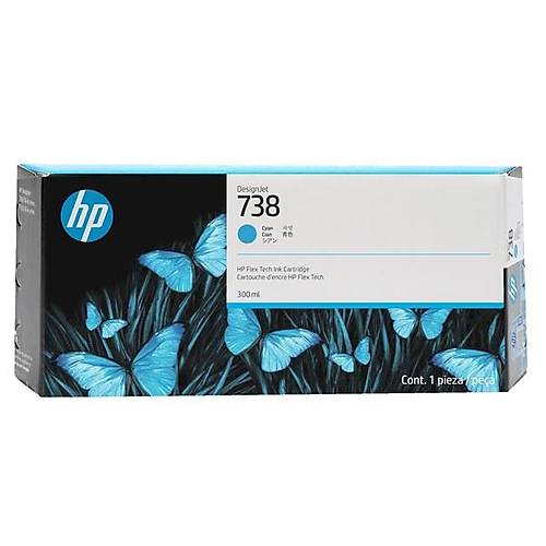 HP 676M6A (738) 300 Ml Cyan Desgnjet Ink Cartrdge