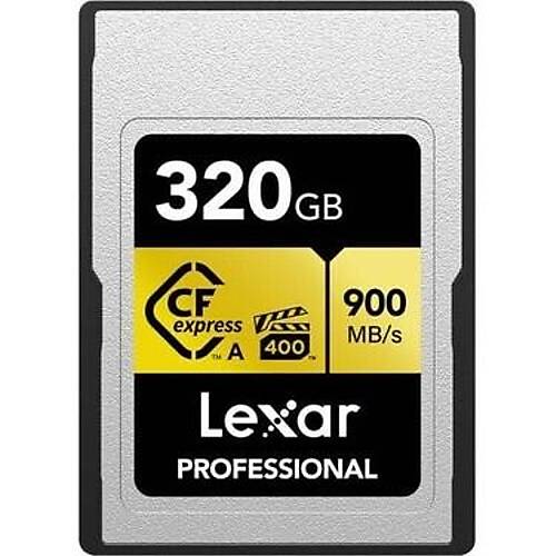 LEXAR 320GB LCAGOLD320G-RNENG CF-EXP PROFESSIONAL CFEXPRESS TYPE A CARD GOLD SERIE UP TO 900MB-S READ 800MB-S WRITE. VPG 400