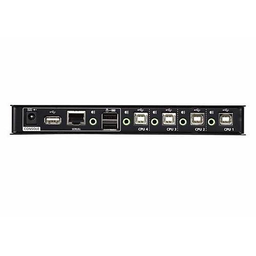 Aten Aten-Cs724Km  4-Port Usb Snrsz Gei mkan Tanyan Km (Klavye/Mouse) Switch (Kablolar Dahil)