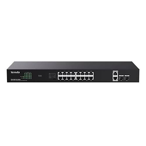 Tenda TEG1120P-16-250W 16 Port Poe+ 10-100-1000 2 Port Uplink +  2 Port SFP Switch elik Kasa