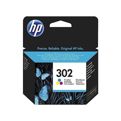 Hp F6U65Ae (302) Uc Renklı Murekkep Kartusu 165 Sayfa