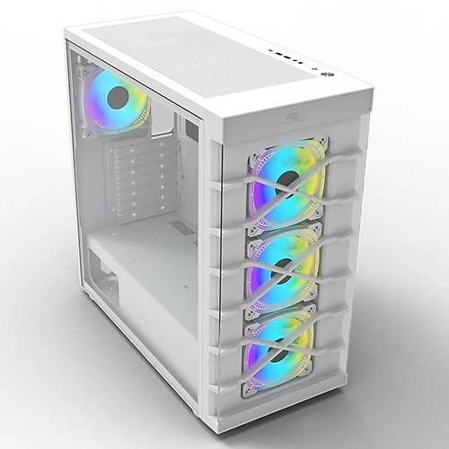 POWERBOOST PB-GR222BW 7-RGB FANLI GAMING MID-TOWER PC KASASI BEYAZ