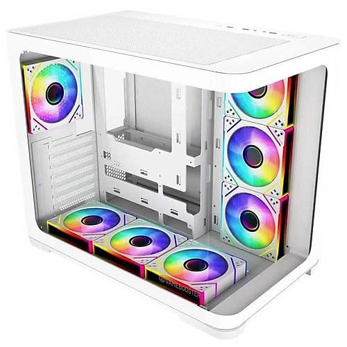 GAMEBOOSTER 850W 80+ BRONZE GB-G2852W-850W 7-FANLI GAMING MID-TOWER PC KASASI BEYAZ