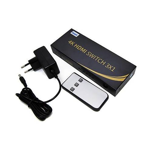 Beek Bs-Vsw-Hd31Uh 3 Port Ultra Hd 4K Hdm Switch, 3 Giri - 1 k