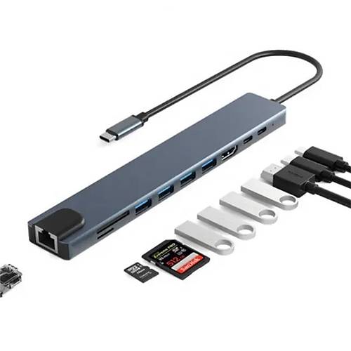 Sense Typ-C 10In1 Hdm Cok Fonksyonlu Usb 3.0 Dock Staton