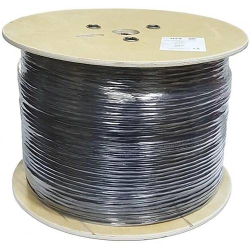 AGER CAT6 Utp 23AWG Siyah 500m Makara Saf Bak�r Outdoor Kablo 0.55mm AC-600-5-OD