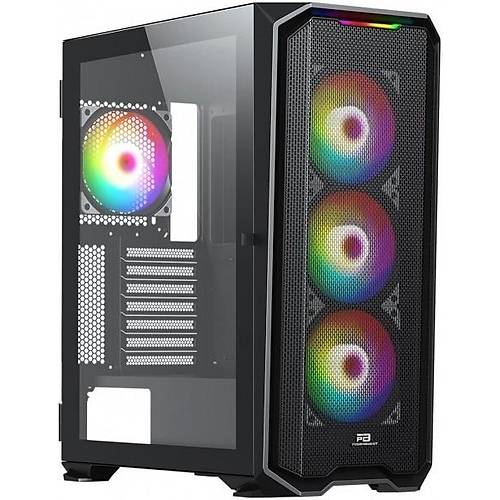 POWERBOOST PB-P3720B 850W 80+ BRONZE MESH �N PANEL 4XARGB FAN+USB3.0 GAMING E-ATX KASA SIYAH