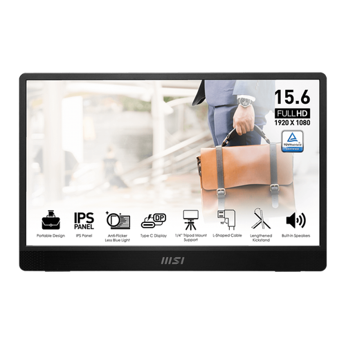 Ms 15.6 Pro Mp161 E2 1920X1080 (Fhd) 16:9 Flat Ips 60Hz 4Ms Adaptve-Sync Portatf Montor