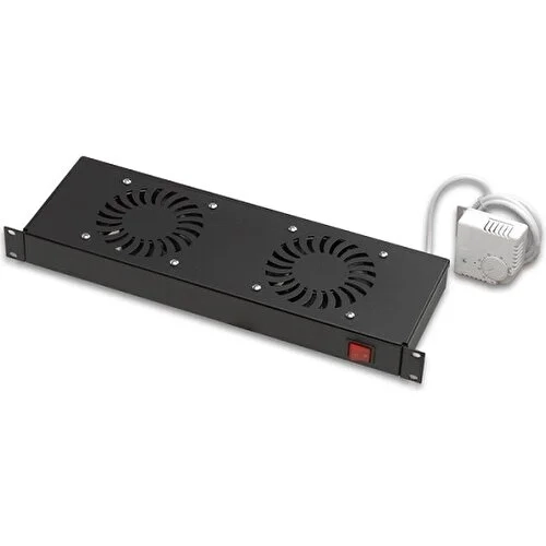 Ager Duvar Tipi 2Li Termostatlı Siyah Fan Modülü An-F2T-A-Bl