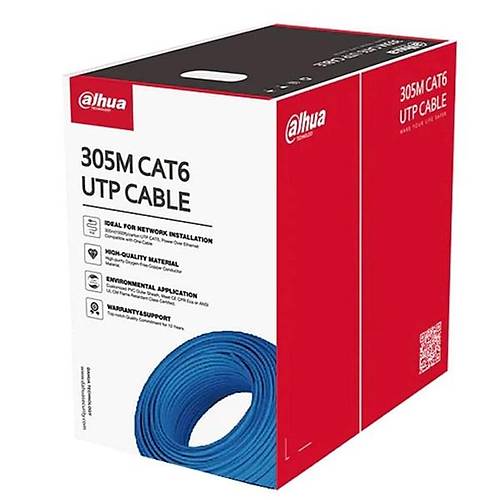 DAHUA 23AWG Mavi 305m CCA CAT6 PFM922I-6UN-C