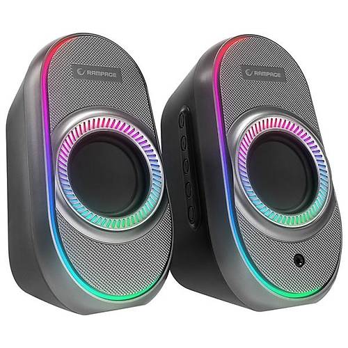 RAMPAGE RMS-X3 2.0 6W Bluetooth �zellikli Siyah Multimedia RGB I��kl� Gaming USB Speaker
