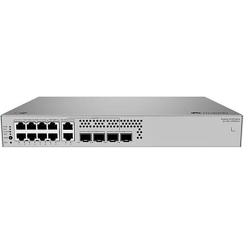HUAWEI S220S 10PN4JX S220S 10PN4JX(8 10 100 1000BASE T PORTS (6 POE ) 2 10 100 1000 2 5GBASE T PORTS (POE ) 2 10GE SFP PORTS 2 2 5GE SFP PORTS 128 W POE BUILT IN AC POWER FANLESS)
