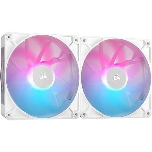 CORSAIR QX120 CO-9051024-WW 14CM RGB KASA FANI+HUB KIT BEYAZ 2-li paket