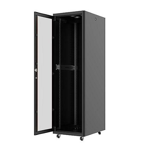 Ager 42U 600X800Mm Dikili Tip Siyah Kabinet Vega Basic Ag-Vb42U6080S1 Cam Kapak