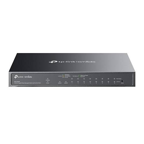 TP-LINK OMADA ES210GMP 10-PORT 1X RJ45 1 X SFP 8 X PoE+ GIGABIT YONETLEBLR SWITCH