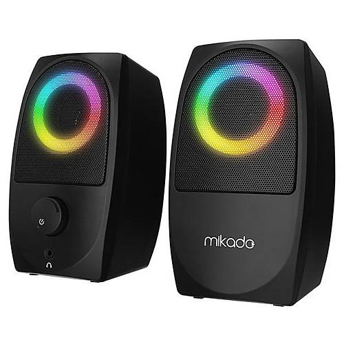MIKADO MD-90R 2.0 5W * 2 Siyah Bluetooth RGB 2.0 Gaming Speaker