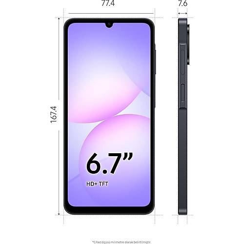 Samsung Galaxy A07 4 Gb 128 Gb Cep Telefonu siyah