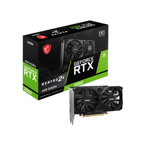 Ms� Vga Geforce Rtx 3050 Ventus 2X 6G Oc Rtx3050 6Gb Gddr6 96B Dx12 Pc�e 4.0 X8 (1Xdp 2Xhdm�)