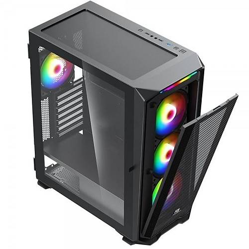 POWERBOOST PB-P3720B 850W 80+ BRONZE MESH �N PANEL 4XARGB FAN+USB3.0 GAMING E-ATX KASA SIYAH