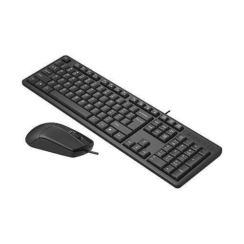 A4 TECH KR-3330S Q T�rk�e USB Multimedya Siyah Sessiz Mouse Klavye+ Mouse