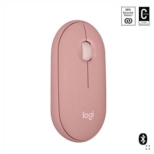 Logtech Pebble 2 M350S Kablosuz Bluetooth Sessiz Optik Mouse Pembe 910-007014