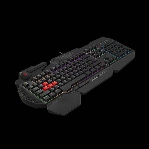 BLOODY B310N USB Q Trk RGB Led Ayd�nlatmal� Mekanik Hisli Siyah Gaming Klavye Bilek Destekli
