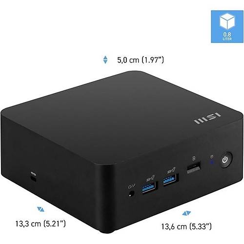 MSI CUBI NUC 1M-003Eu CORE 3 100U-40GB DDR5 RAM-512GB NVME-W11 PRO MINI PC