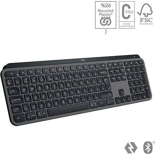 Log�tech Mx Keys S Geli�mi� Kablosuz Klavye Siyah -920-011594
