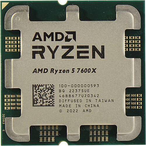 AMD Ryzen 5 7600X (6 �ekirdek) 4.7GHz ~ 5.3GHz 32mb AM5 ��lemci Tray (Fans�z)