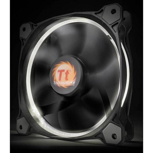 Thermaltake Riing Cl-F038-Pl12Wt-A 120Mm Beyaz Halka Ledli Titre�imsiz Kasa Ve Radyat�r Fan�
