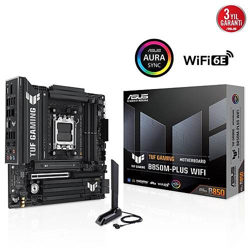 Asus TUF GAMING B850M-PLUS WIFI AM5 DDR5 8000(OC) USB 3xM2 HDMI DP Gbit mATX
