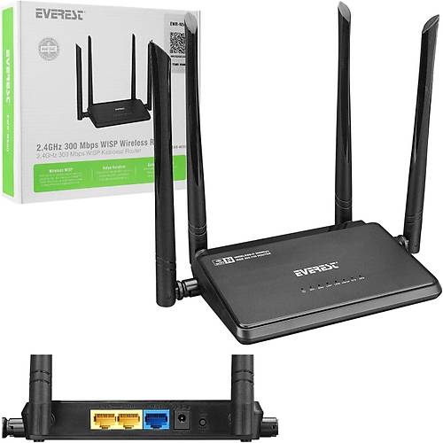 Everest Ewr-N500 300Mbps Wısp Repeater+Access Point+Bridge Kablosuz Router
