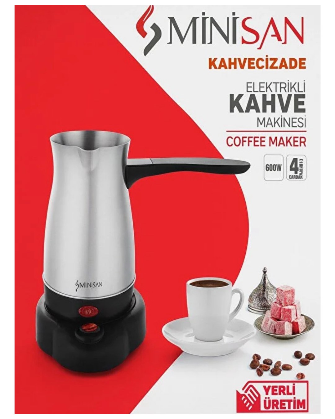 Minisan Kahvecizade MNS-0104 Elektrikli Türk Kahve Makinesi - 600 W