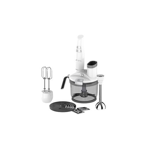 King Hilde Komple Blender 5 li Set Beyaz -KKB976